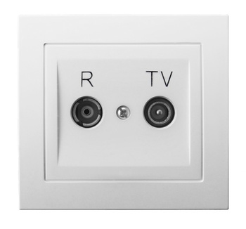 OSPEL KIER GPA-10WPZ/00 Gniazdo RTV zakończeniowe biały