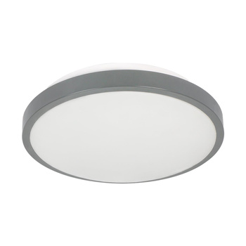 SELENE plafon 2xE27, max. 2x60W, czujnik mikrofalowy, IP54, szary