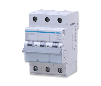 HAGER MBN350E MCB Wyłącznik nadprądowy Icn=6000A 3P B 50A