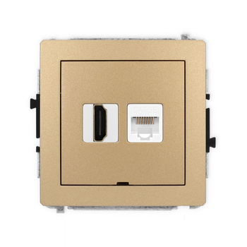 KARLIK DECO 8DGHKBO  Gniazdo pojedyńcze  HDMI 2.0 + gniazda komp. poj. 1xRJ45