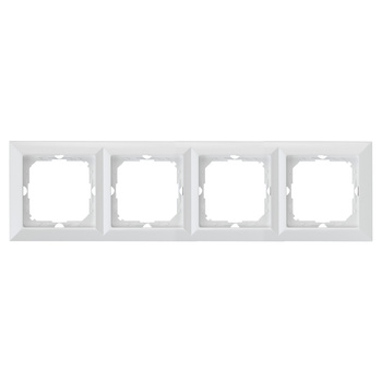 Ramka poczwórna Pearl, Ra-4P, biały