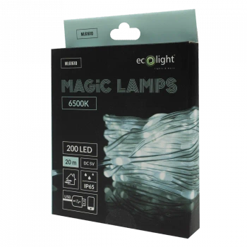 PLASTROL Lampki T-01103 Magiczne lampki 200 led 6500K 20m DC5V