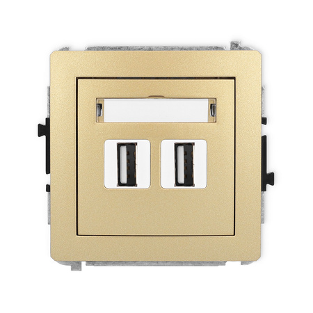 KARLIK DECO 29DGUSB-2  Gniazdo podwójne 2xUSB A-A 2.0