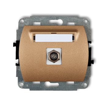 KARLIK TREND 8GF-1.1  Gniazdo antenowe pojedyńcze  typu F (SAT) pozłacany