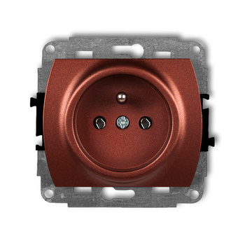 KARLIK TREND 9GP-1z Mechanizm gniazda pojedynczego z uziemieniem 2P+Z (bez przesłon torów prądowych)