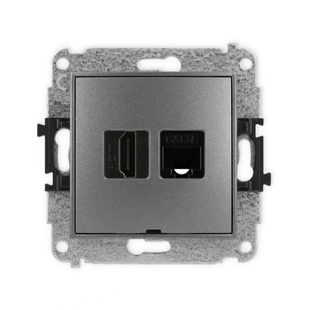 KARLIK MINI 11MGHKBO  Gniazdo pojedyńcze  HDMI 2.0 + gniazda komp. poj. 1xRJ45