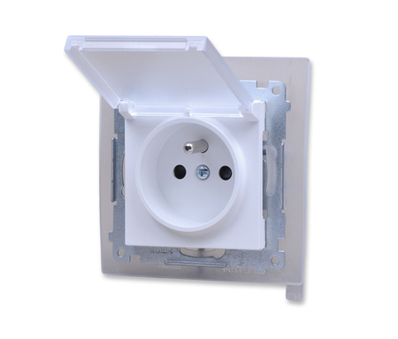 Kontakt Simon 55 tgz1bcz.01/111a gniazdo bryzgoszczelne z uziemieniem IP44