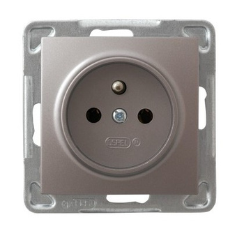 Ospel impresja GP-1YZ/m/23 Gniazdo pojedyncze z uziemieniem tytan