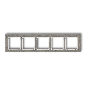 KARLIK DECO 28-0-DRB-5 Ramka uniwersalna pięciokrotna - beton (ramka: ciemnoszary; spód: biały)