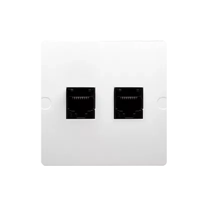 Kontakt-Simon Basic BMF5T.02/11 Gniazdo RJ45 kat.5e + RJ11 Biały