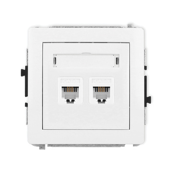 KARLIK DECO DGT-2  Gniazdo telefoniczne podwójne  2xRJ11