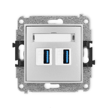 KARLIK MINI 7MGUSB-6  Gniazdo podwójne 2xUSB A-A 3.0