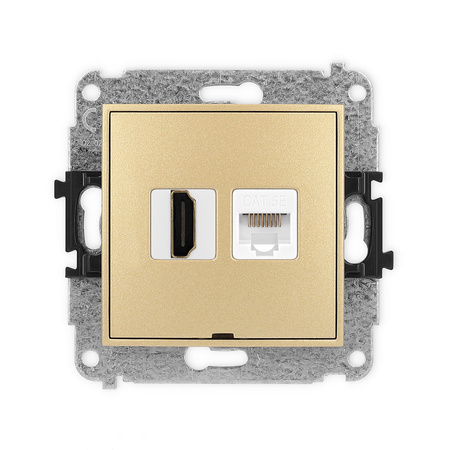 KARLIK ICON 29IGHKBO  Gniazdo pojedyńcze  HDMI 2.0 + gniazda komp. poj. 1xRJ45