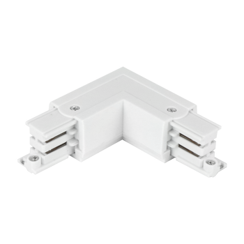 Łącznik L do szynoprzewodu LUMICANTO prawy biały z zasilaniem PRIME