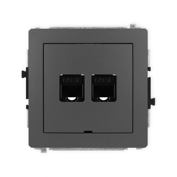 KARLIK DECO 28DGKBO-2  Gniazdo komputerowe podwójne 2xRJ45
