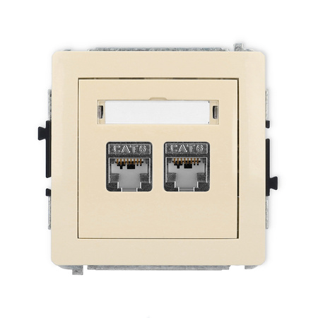 KARLIK DECO 1DGK-6  Gniazdo komputerowe podwójne 2xRJ45