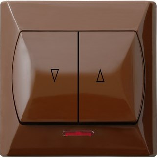 OSPEL AKCENT ŁP-7AS/24 Łącznik żaluzjowy, zwierny, podświetlany brąz