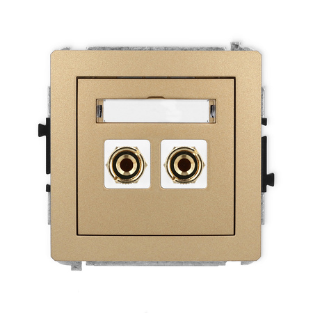 KARLIK DECO 8DGG-3 Gniazdo głośnikowe pojedyńcze (typu banan - czerwony i czarny