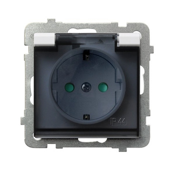OSPEL SONATA GPH-1RSP/m/75/d Gniazdo bryzgoszczelne schuko IP44 przesłony