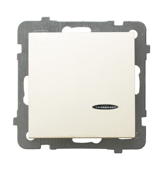 OSPEL AS ŁP-1GS/m/27 Łącznik jednobiegunowy z podświetleniem ecru