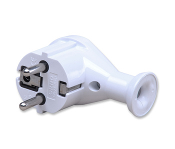 Orno or-ae-13261/w  wtyczka kątowa 2p+z -  uni-schuko