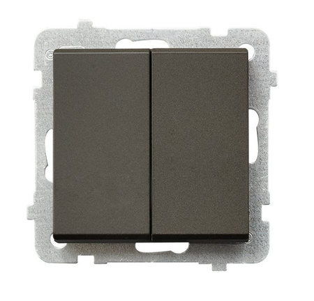 OSPEL SONATA ŁP-17R/m/40 Łącznik podwójny zwierny czekoladowy