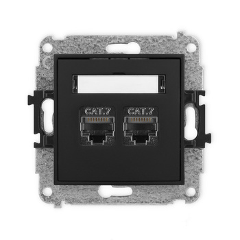 KARLIK ICON 12IGK-10  Gniazdo komputerowe podwójne 2xRJ45
