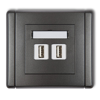 KARLIK FLEXI 11FGUSB-6  Gniazdo podwójne 2xUSB A-A 3.0
