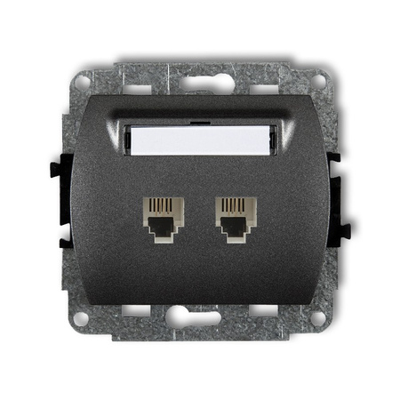 KARLIK TREND 11GT-2 Gniazdo telefoniczne podwójne 2xRJ11