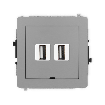 KARLIK DECO 27DGUSBBO-2  Gniazdo podwójne 2xUSB A-A 2.0