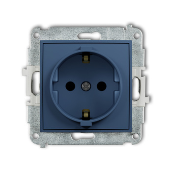 KARLIK ICON 64IGP-1sp Mechanizm gniazda pojedynczego z uziemieniem SCHUKO 2P+Z (przesłony torów prądowych)