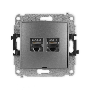 KARLIK MINI 11MGKBO-12  Gniazdo komputerowe podwójne 2xRJ45