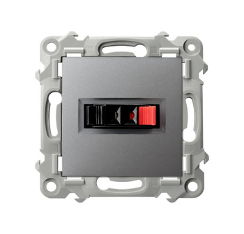 OSPEL SZAFIR GG-1Z/m/70 Gniazdo głośnikowe pojedyncze szary