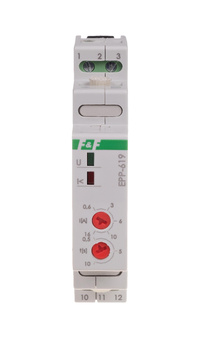 F&F prądowy przekaźnik jednofunkcyjny z kanałem przelotowym EPP-619
