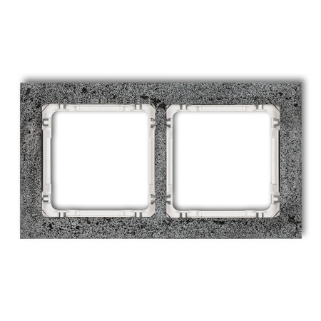 KARLIK DECO 11-0-DRB-2 Ramka uniwersalna podwójna - beton (ramka: antracytowa; spód: biały)
