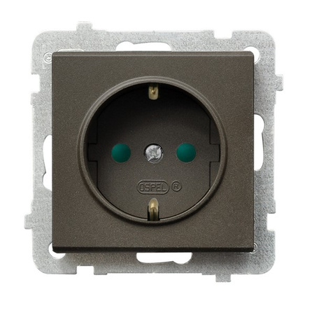 OSPEL SONATA GP-1RSP/m/40 Gniazdo z uziemieniem schuko z przesłonami