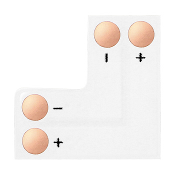 Złączka LED 8mm, kątowa "L"