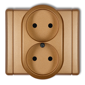 KARLIK FLEXI 8FGP-2p  Gniazdo podwójne bez uziemienia 2x2P (przesłony torów prądowych)