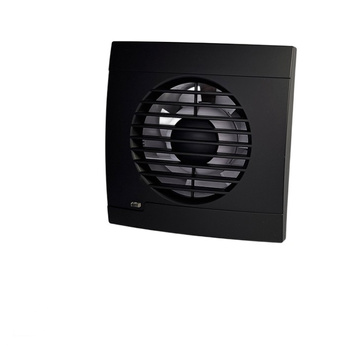Wentylator domowy Aero RS100L+ Onyx klapka zwrotna, kontrolka LED, fi 100 mm, kolor czarny