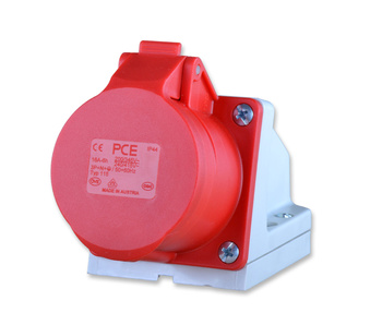 Pce 115-6k gniazdo naścienne 16a 4p+z pce ip44 16a 400v