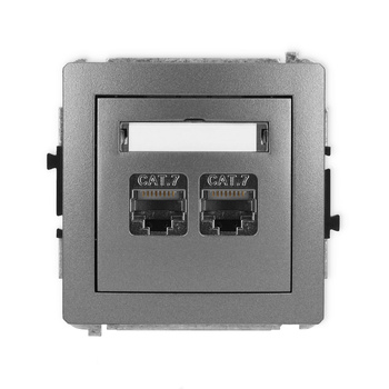 KARLIK DECO 11DGK-10  Gniazdo komputerowe podwójne 2xRJ45