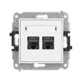 KARLIK MINI 25MGK-10  Gniazdo komputerowe podwójne 2xRJ45