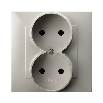 OSPEL SZAFIR GP-2Z/83 Gniazdo podwójne kompletne z ramką