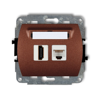 KARLIK TREND 9GHK  Gniazdo pojedyńcze  HDMI 2.0 + gniazda komp. poj. 1xRJ45