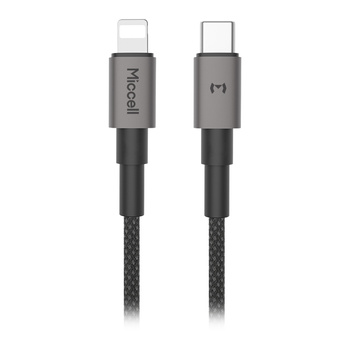 Kabel USB-C - Lightning Miccell VQ-D34, 30W, 1,2m, czarny