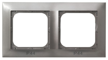 Ospel impresja RH-2Y/23 Ramka podwójna do łączników IP-44 tytan