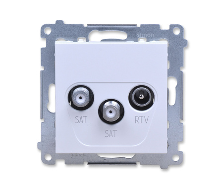 Kontakt Simon 55 task2.01/111 gniazdo antenowe satelitarne podwójne