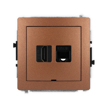 KARLIK DECO 9DGHKBO  Gniazdo pojedyńcze  HDMI 2.0 + gniazda komp. poj. 1xRJ45