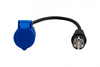 F-ELEKTRO F7.0122  Reduktor wtyczka siłowa 230V + OW 3x2,5mm2  0,5m + gn. 16/3