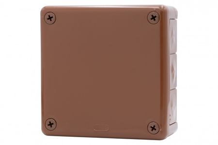 F-ELEKTRO F1.0316 Puszka H55-L 118x118x46 IP55 12-wylotowa brązowa